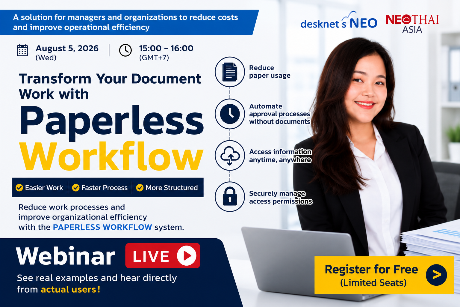 Reduce Paperwork, Faster Approvals, and Build Workflows Easier Than You Think — Plus Watch a Live Demo! | Free Webinar LIVE! Limited to 15 Attendees Only!