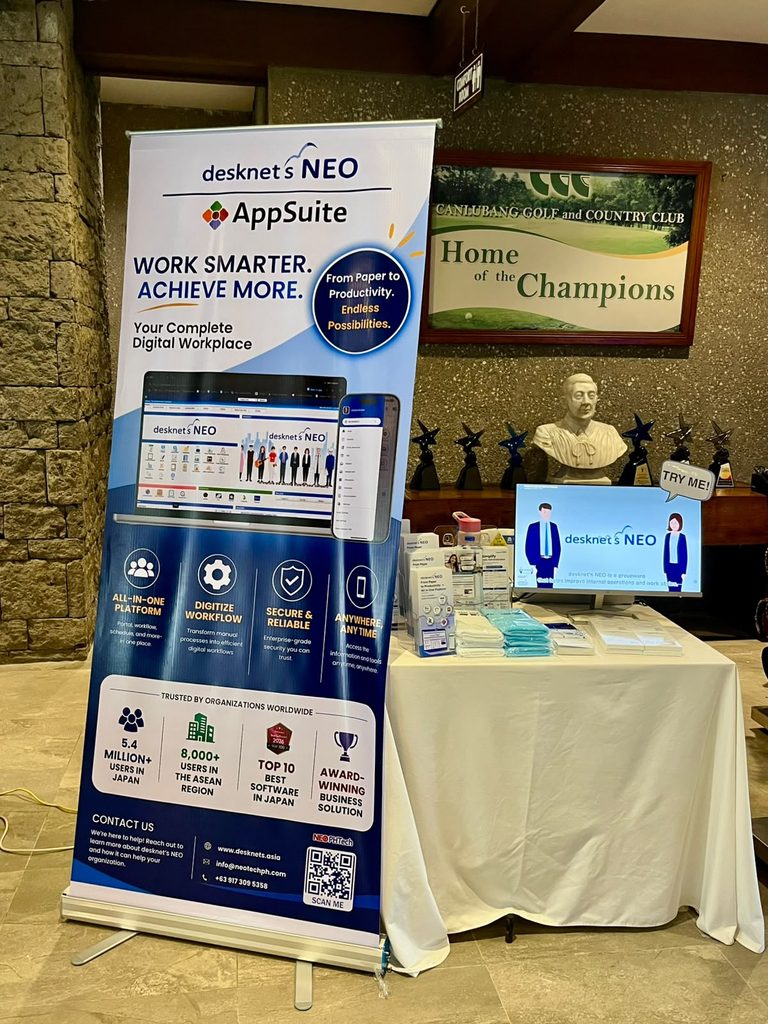 The desknet's NEO and AppSuite display at Canlubang Golf & Country Club